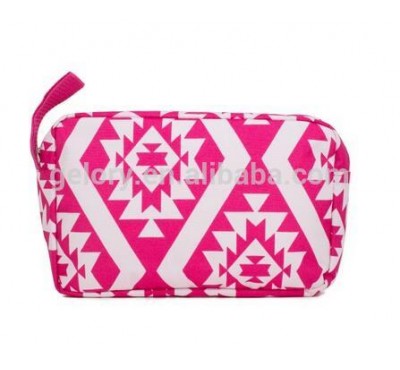 Women Gender and Zipper style custom print cosmetic bag