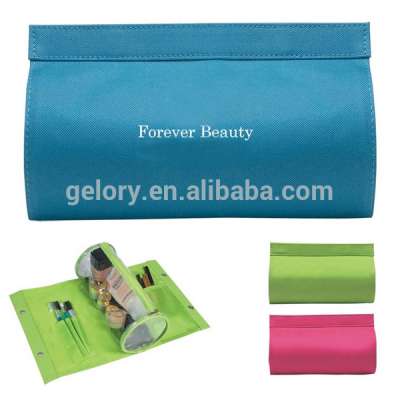 2020 Cylinder Vanity Polyester Promotional Rolling Toiletry Bag